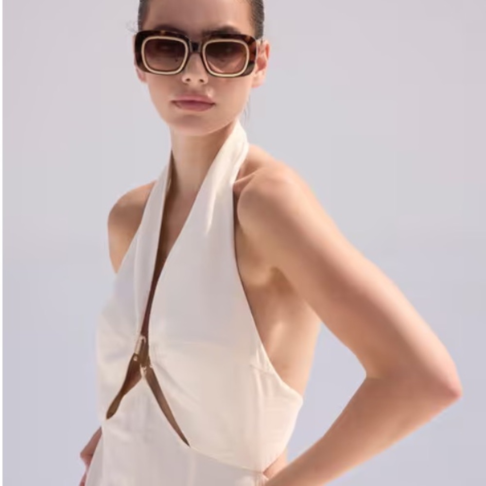 CULT GAIA | Meira Tortoiseshell Square Oversized Sunglasses Brown Gold Gradient